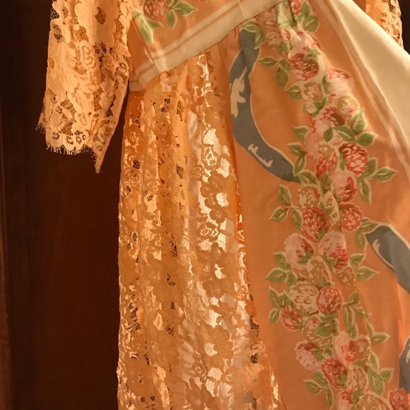 Shari B. Green floral duster Handmade/upcycled - Picture 3 of 12